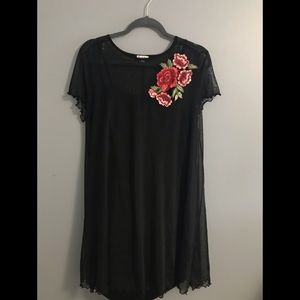 Black see through dress